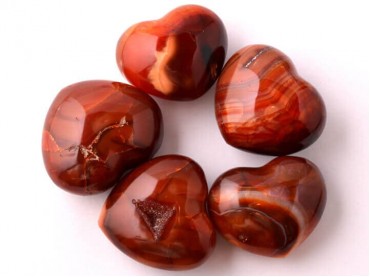 Karneol szív formájú dísztárgy
