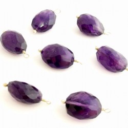 Fazettált ametiszt medál