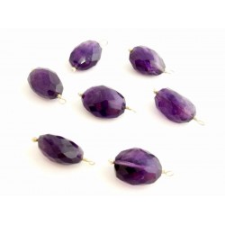 Fazettált ametiszt medál