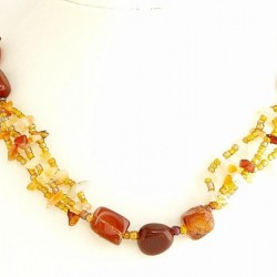 Karneol hosszú nyaklánc Karneol hosszú nyaklánc