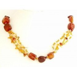 Karneol hosszú nyaklánc Karneol hosszú nyaklánc