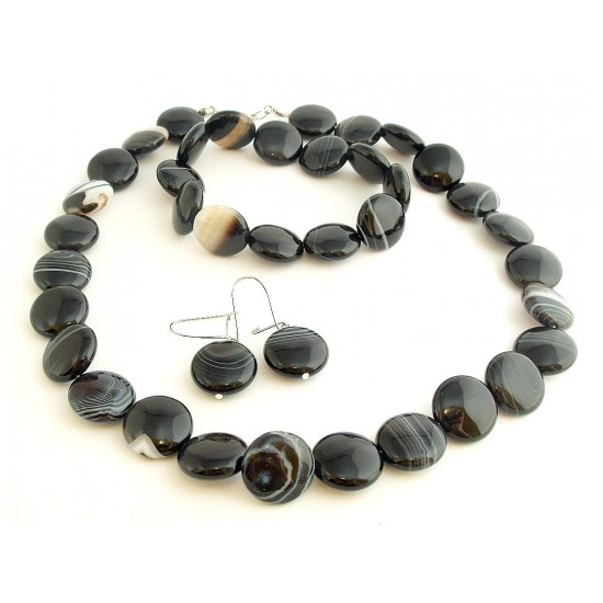 Sardonyx ékszergarnitúra