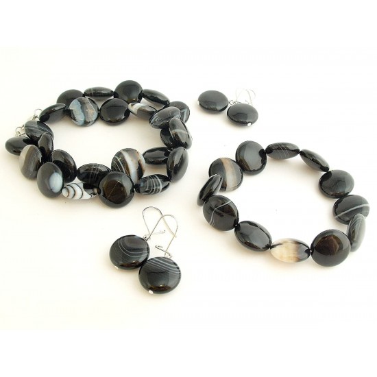 Sardonyx ékszergarnitúra