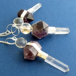 Ametiszt-hegyikristály inga