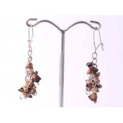 Leopárd jáspis fülbevaló