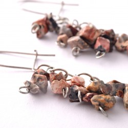 Leopárd jáspis fülbevaló Leopárd jáspis fülbevaló