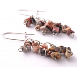 Leopárd jáspis fülbevaló