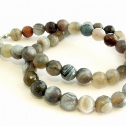 Dohányzásról való leszokást segítő, stresszoldó achát nyaklánc Botswana achátgyöngyökből fűzve	 	Dohányzásról való leszokást segítő, stresszoldó achát nyaklánc Botswana achátgyöngyökből fűzve