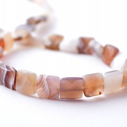 Feszültségoldó, dohányzásról való leszokást segítő achát nyaklánc valódi Botswana achátból fűzve	 	Feszültségoldó, dohányzásról való leszokást segítő achát nyaklánc valódi Botswana achátból fűzve