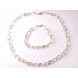 Praziolit-zöld ametiszt ékszergarnitúra