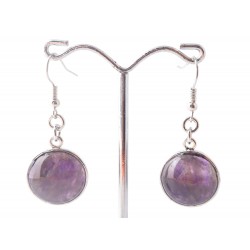 	Védelmező hatású, pozitív energiákkal feltöltő ametiszt fülbevaló	