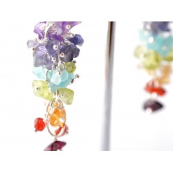 Csakraékszer, fülbevaló ametiszt, apatit, citrin, gránat, iolit, karneol, peridot ásványokkal	 Csakraékszer, fülbevaló ametiszt, apatit, citrin, gránat, iolit, karneol, peridot ásványokkal