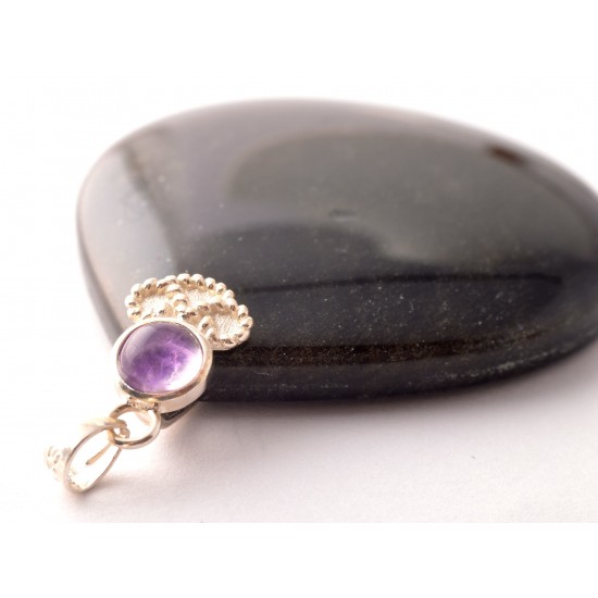 Ametiszt-obszidián medál