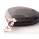 Ametiszt-obszidián medál