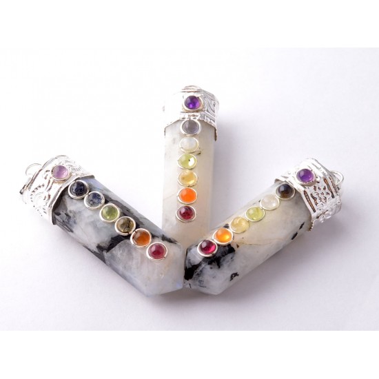 Ametiszt-citrin-gránát-holdkő-iolit-karneol-peridot medál