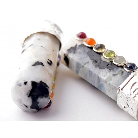 Ametiszt-citrin-gránát-holdkő-iolit-karneol-peridot medál