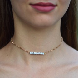 Feszültségoldó, anyagcsereszabályzó, fogyást segítő howlit nyaklánc	 	Feszültségoldó, anyagcsereszabályzó, fogyást segítő howlit nyaklánc