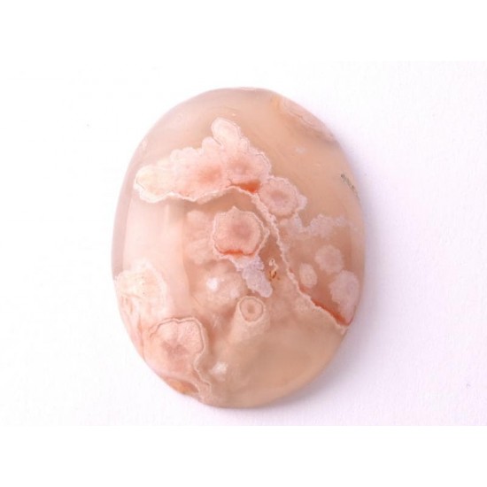 Ritka cseresznyevirág-achát (Sakura achát) kaboson drágakő Ritka cseresznyevirág-achát (Sakura achát) kaboson drágakő