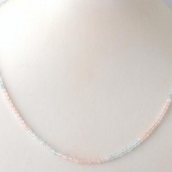 Boldogsághozó, lelki egyensúlyt segítő akvamarin-morganit nyaklánc	 	Boldogsághozó, lelki egyensúlyt segítő akvamarin-morganit nyaklánc