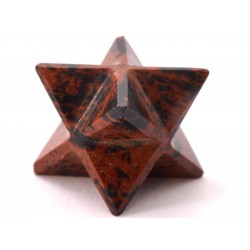 Mahagóni obszidián merkaba kristály