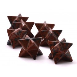 Mahagóni obszidián merkaba kristály