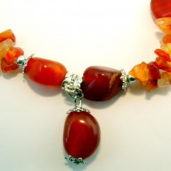 Achát-karneol nyaklánc Achát-karneol nyaklánc