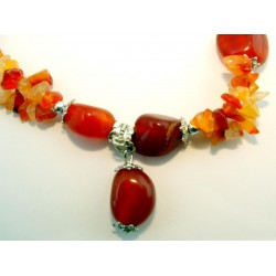 Achát-karneol nyaklánc Achát-karneol nyaklánc