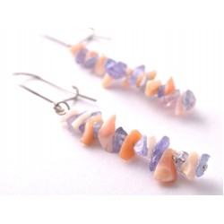 Opál-tanzanit fülbevaló Opál-tanzanit fülbevaló