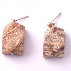 Türelemre intő, feszültségoldó, nyugtató hatású jáspis fülbevaló	 	Türelemre intő, feszültségoldó, nyugtató hatású jáspis fülbevaló