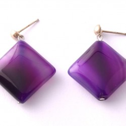 Stresszoldó, tisztánlátást segítő achát fülbevaló eredeti ásványból, stifttel	 	Stresszoldó, tisztánlátást segítő achát fülbevaló eredeti ásványból, stifttel