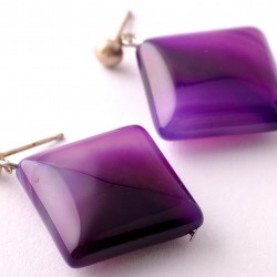 Stresszoldó, tisztánlátást segítő achát fülbevaló eredeti ásványból, stifttel	 	Stresszoldó, tisztánlátást segítő achát fülbevaló eredeti ásványból, stifttel