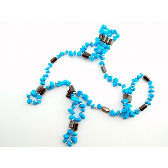 Howlit-magnetit nyaklánc Howlit-magnetit nyaklánc