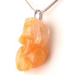	Stresszoldó, harmonizáló, energizáló aranykvarc medál kézi faragással	