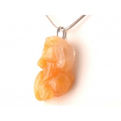 	Stresszoldó, harmonizáló, energizáló aranykvarc medál kézi faragással	