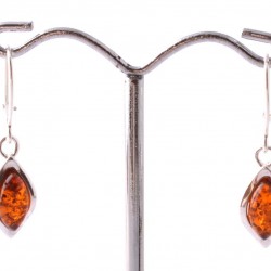 Borostyán ezüst fülbevaló Borostyán ezüst fülbevaló