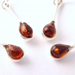 Borostyán ezüst fülbevaló Borostyán ezüst fülbevaló