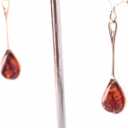 Borostyán ezüst fülbevaló Borostyán ezüst fülbevaló