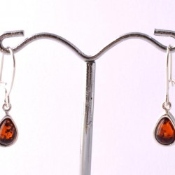 Borostyán ezüst fülbevaló Borostyán ezüst fülbevaló