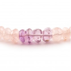 Ametiszt - rózsakvarc fazettált karkötő Ametiszt - rózsakvarc fazettált karkötő