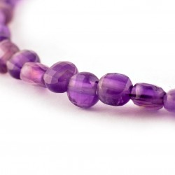 Fazettált ametiszt karkötő Fazettált ametiszt karkötő