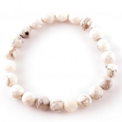 Fazettált howlit karkötő Fazettált howlit karkötő