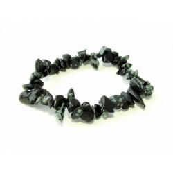 Hópehely obszidián karkötő